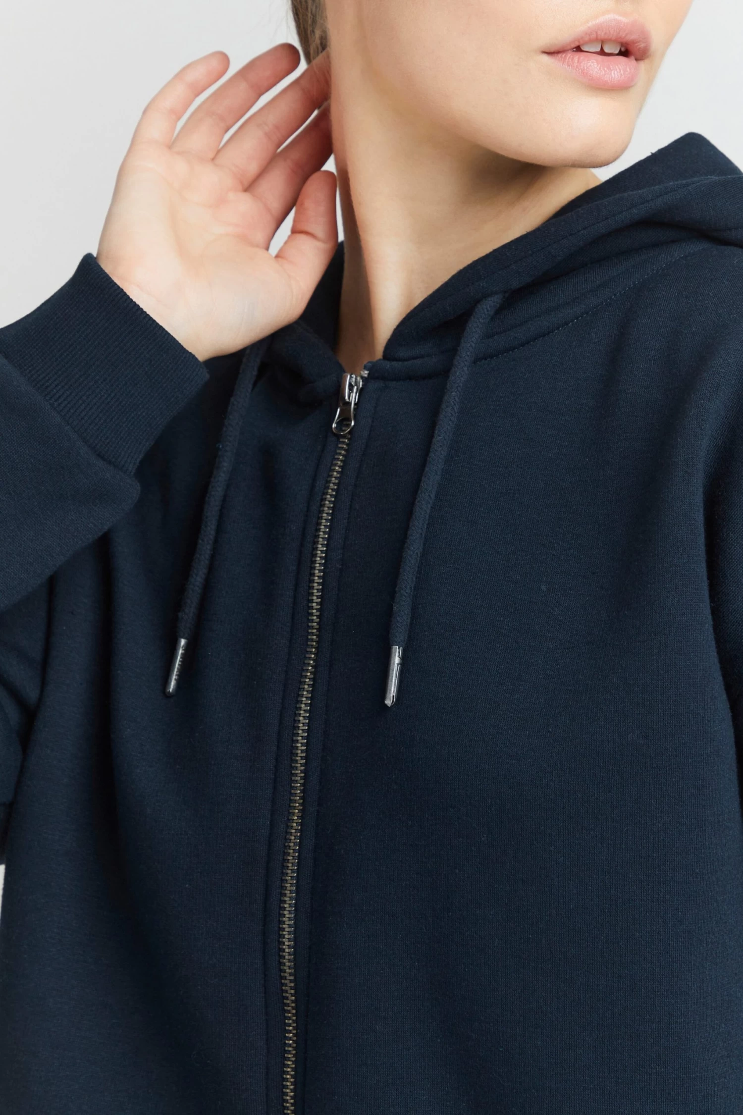 OXMO Sweatvesten Sweatvest Dames Navy 7 OXMO Sweatvesten Sweatvest Dames Navy - Afbeelding 5