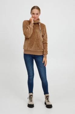 OXMO Truien Trui ANNIKI Dames Bruin -Oxmo Winkel 04551dbf7846bea7559e9d4ab8ddff52