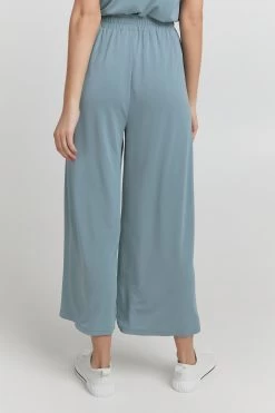 OXMO Pantalons Wide Leg Broek OXBryndis Dames Blauw -Oxmo Winkel 08481e5d14b0448b475850da12524924