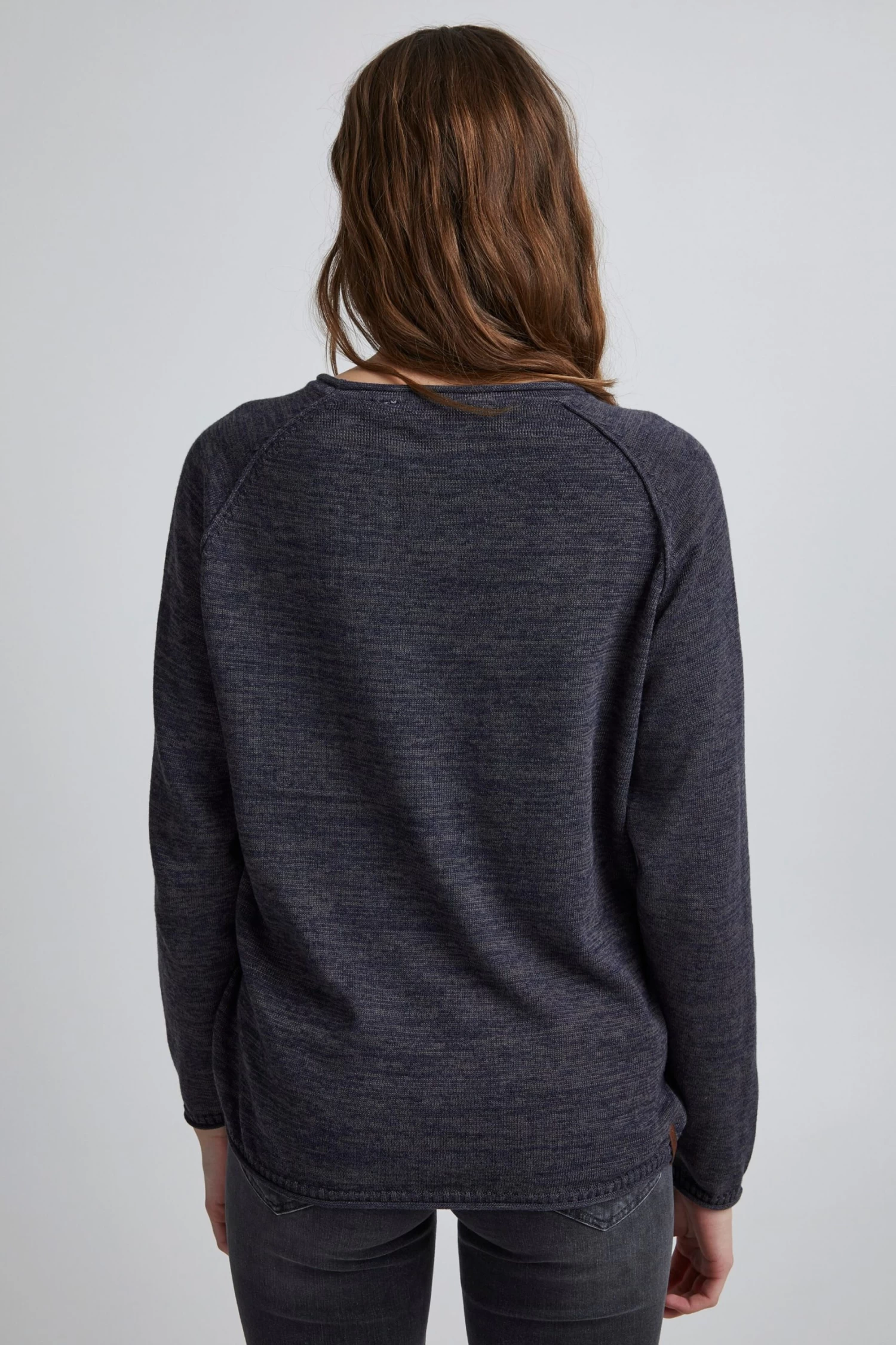 OXMO Fijngebreide Truien Trui Daniela Dames Blauw 6 OXMO Fijngebreide Truien Trui Daniela Dames Blauw - Afbeelding 4