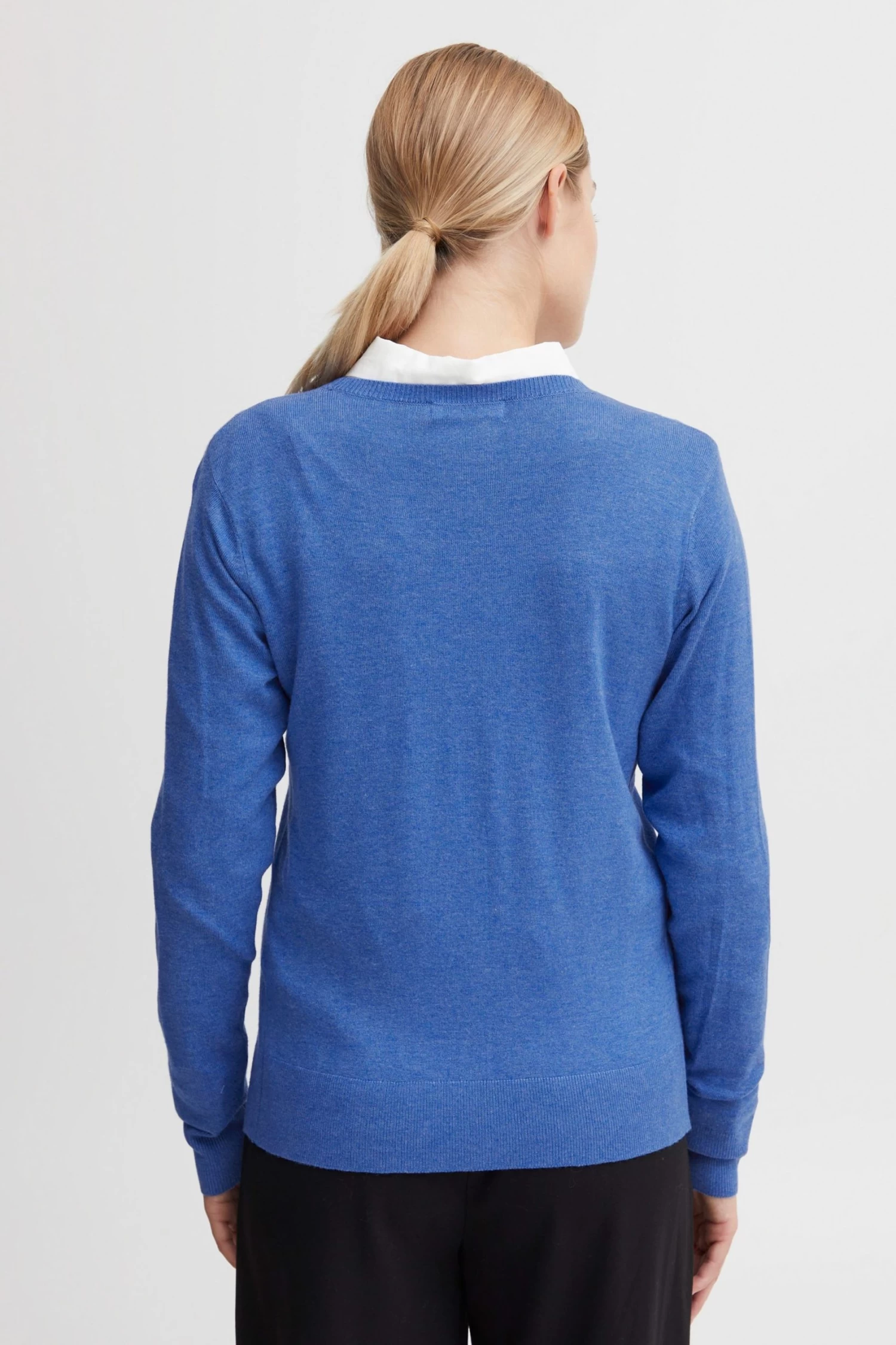 OXMO Vesten Gebreid Vest Oxhelene Dames Kobaltblauw 5 OXMO Vesten Gebreid Vest Oxhelene Dames Kobaltblauw - Afbeelding 3