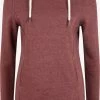 OXMO Hoodies Sweatshirt Vicky Pile Hood Long Dames Rood / Wijnrood