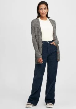 OXMO Vesten Gebreid Vest Philemona Dames Grijs -Oxmo Winkel 0b6d178c3120891cf42acceb87dda91f