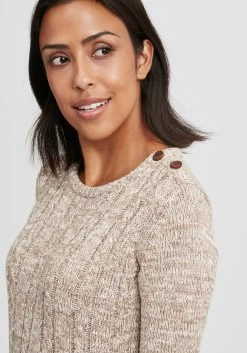 OXMO Fijngebreide Truien Trui Phia Dames Beige -Oxmo Winkel 0b79b5305b580f712b87491fbfff8e3e