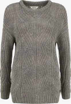 OXMO Fijngebreide Truien Trui Chiara Dames Grijs
