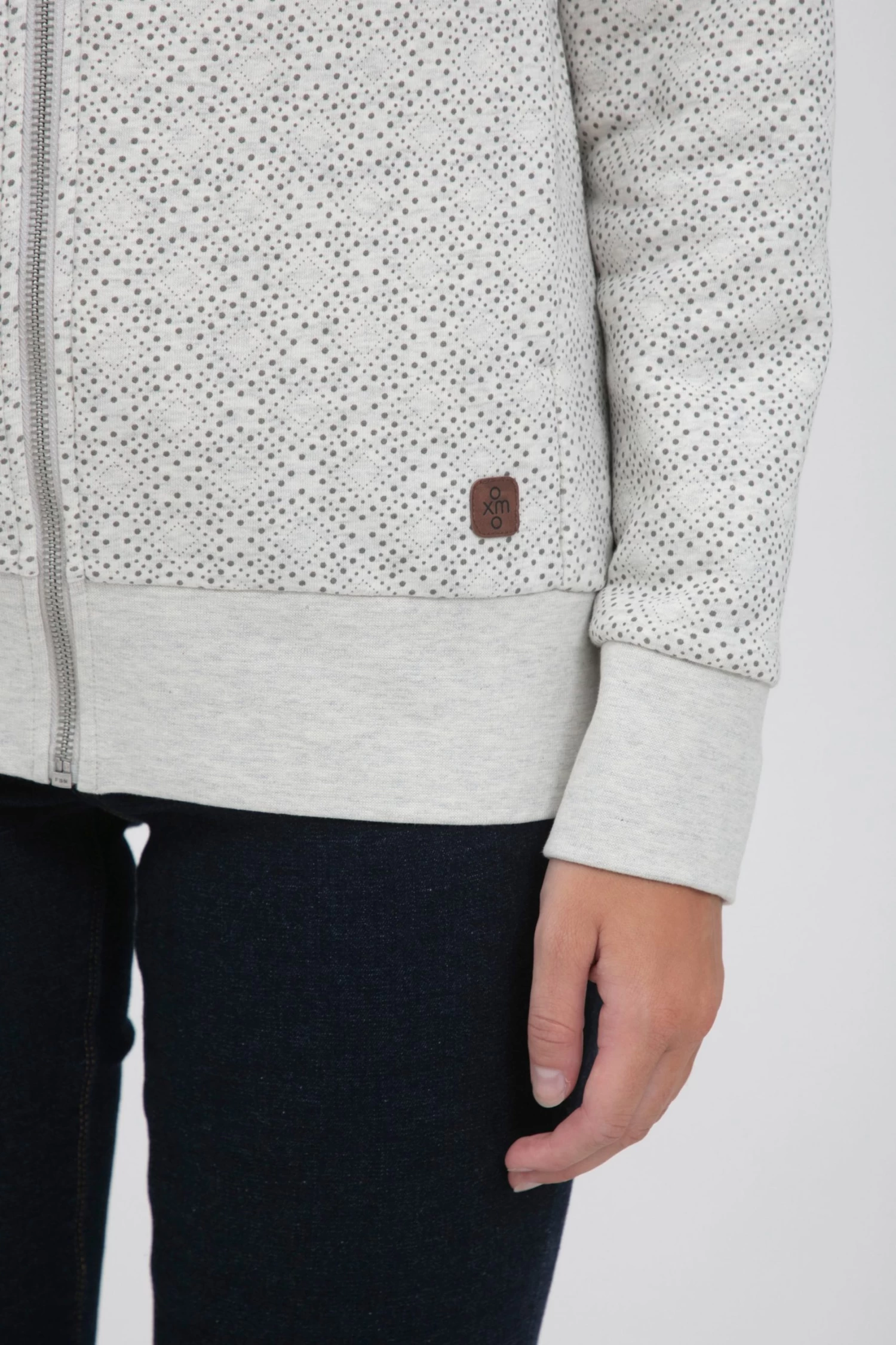 OXMO Sweatvesten Sweatvest VENDELA Dames Lichtgrijs 8 OXMO Sweatvesten Sweatvest VENDELA Dames Lichtgrijs - Afbeelding 6