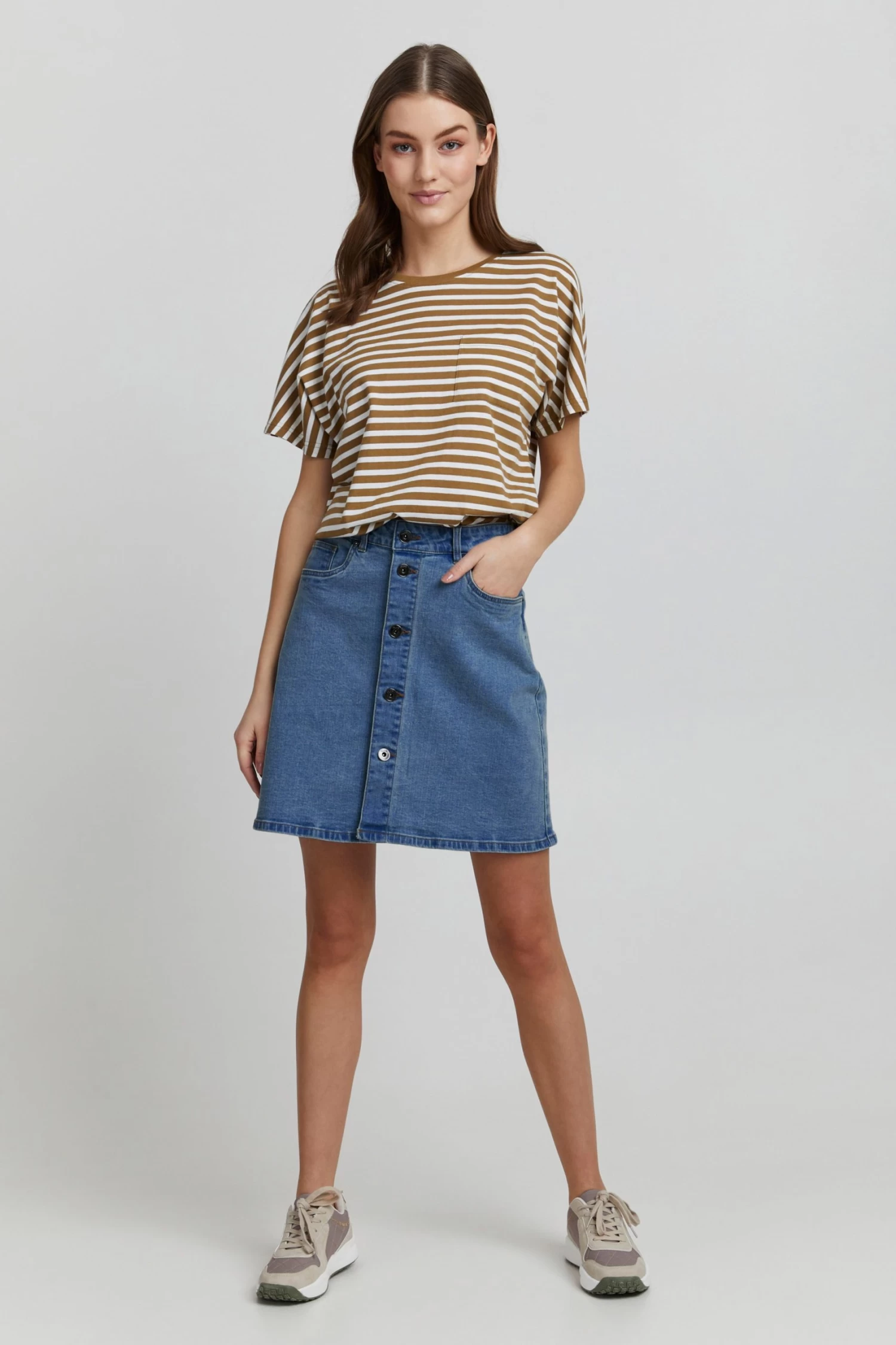 OXMO Mini Rokken Rok FRIGGA Dames Blauw 5 OXMO Mini Rokken Rok FRIGGA Dames Blauw - Afbeelding 3