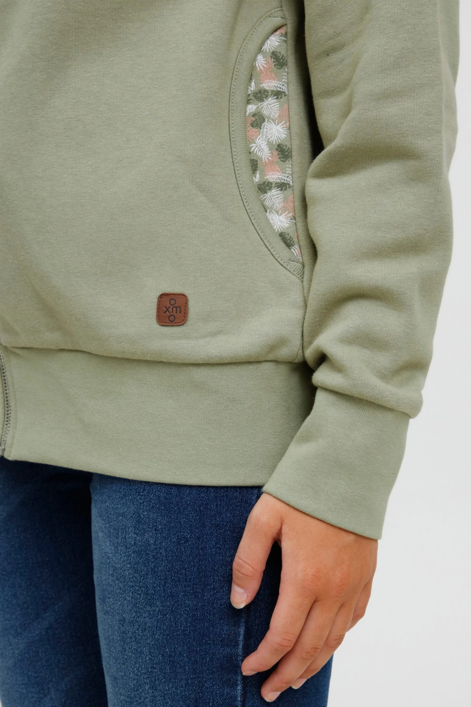 OXMO Sweatvesten Sweatvest ULLA Dames Groen 8 OXMO Sweatvesten Sweatvest ULLA Dames Groen - Afbeelding 6