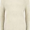OXMO Fijngebreide Truien Trui Chiara Dames Beige