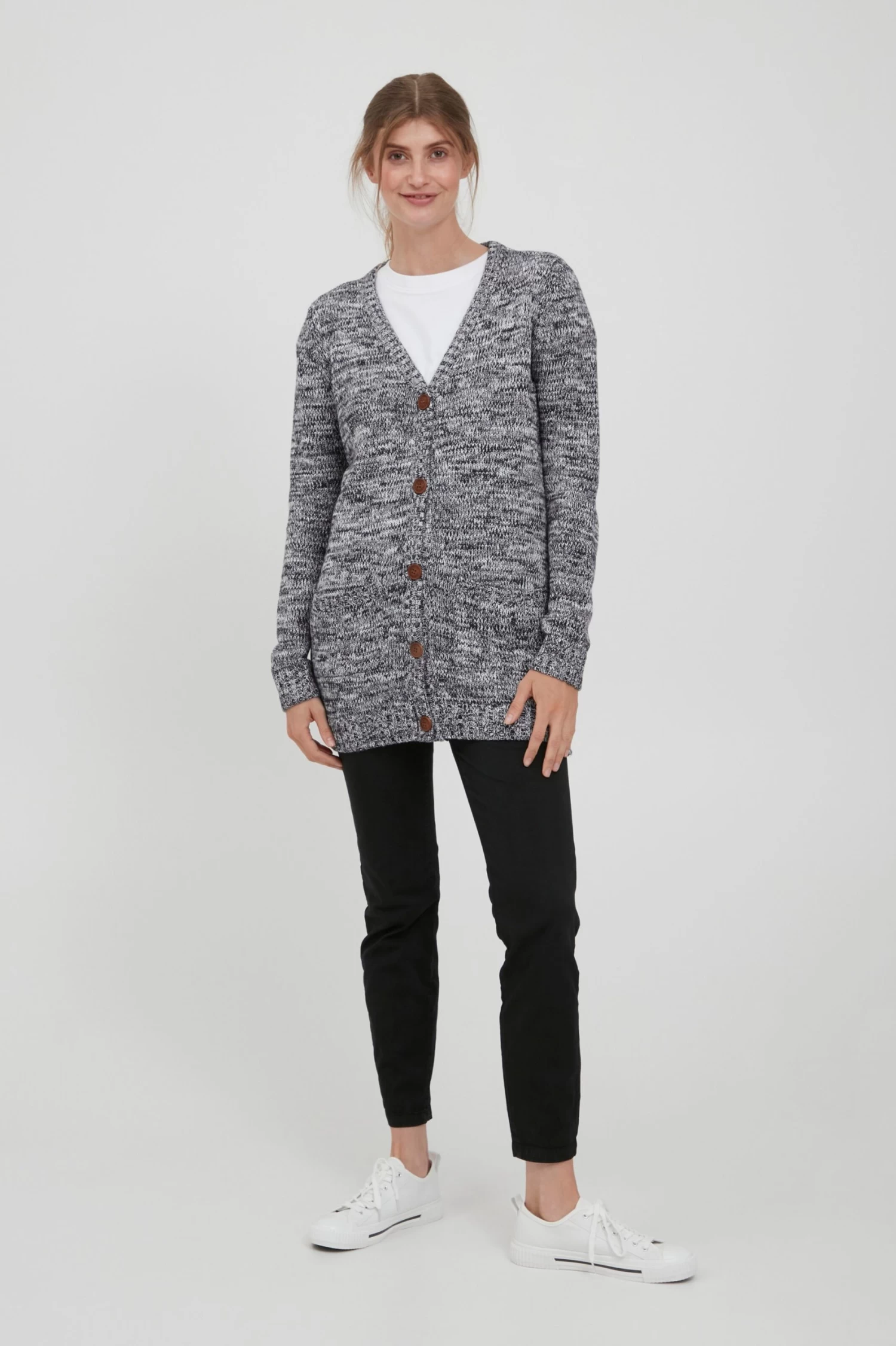 OXMO Vesten Gebreid Vest Philemona Dames Donkerblauw 5 OXMO Vesten Gebreid Vest Philemona Dames Donkerblauw - Afbeelding 3