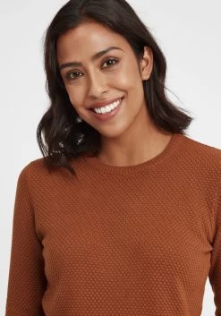 OXMO Fijngebreide Truien Trui Sarah Dames Bruin -Oxmo Winkel 158c0194627123cfd4e34de293c2cdc2