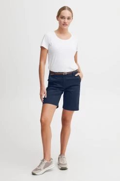 OXMO Shorts Regular Broek Daney Dames Blauw -Oxmo Winkel 160d12697cb3e8a7465f601b2f3a0bea