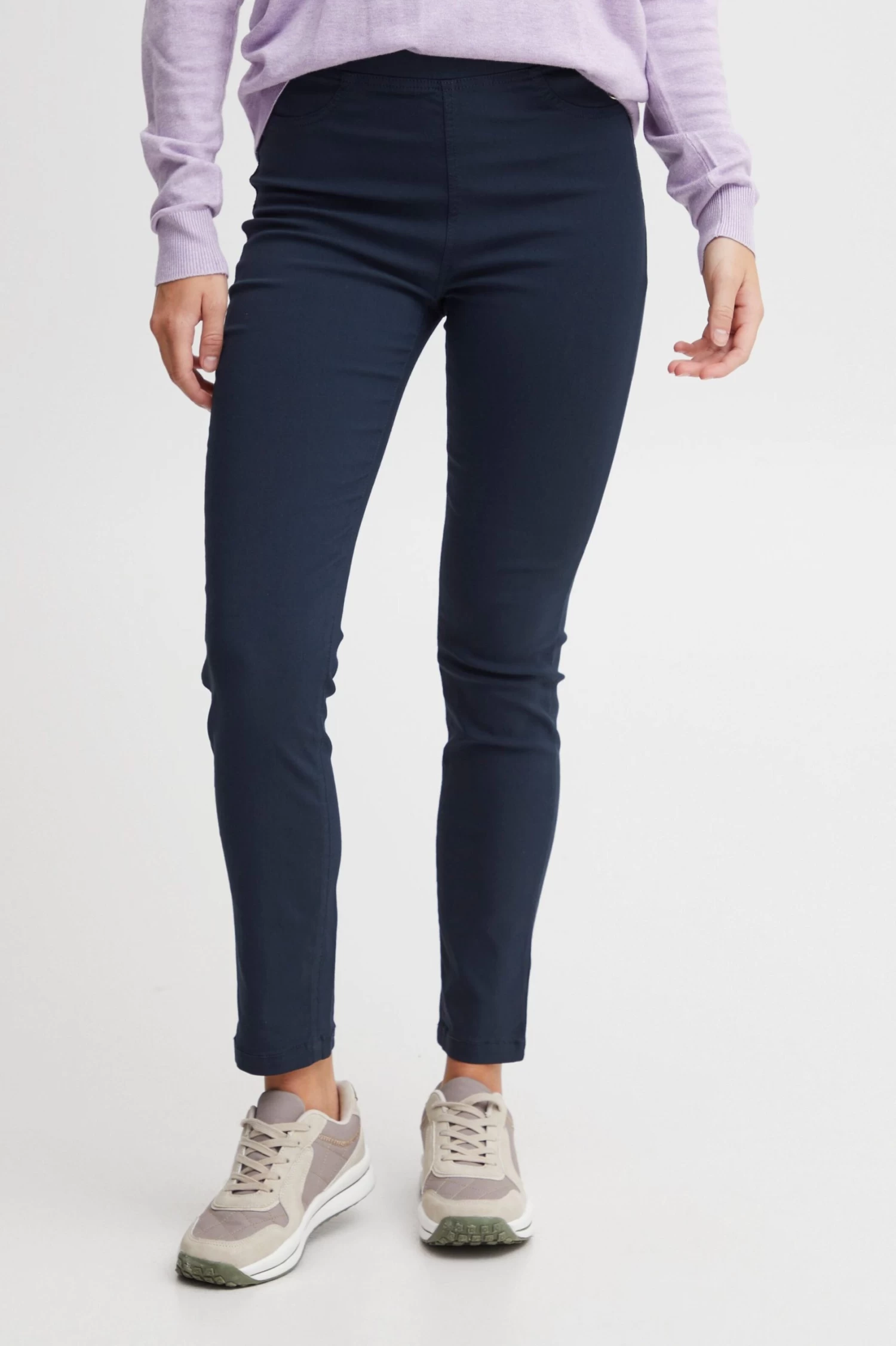 OXMO Broeken Slimfit Leggings Keily Dames Blauw 4 OXMO Broeken Slimfit Leggings Keily Dames Blauw - Afbeelding 2