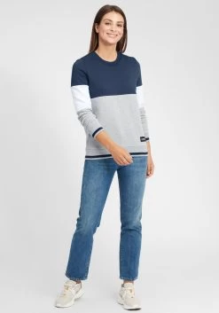 OXMO Sweatshirts Sweatshirt Omaya Dames Blauw -Oxmo Winkel 176c044aed5140469ba9c95c5310be18