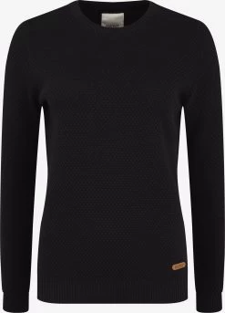OXMO Fijngebreide Truien Trui Sarah Dames Zwart