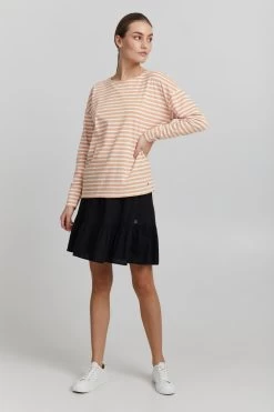 OXMO Longsleeves Shirt Stefka Dames Rosa / Offwhite -Oxmo Winkel 1d0ec4d767b6847bc880c50a883b4092