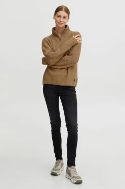 OXMO Truien Trui Saline Dames Bruin -Oxmo Winkel 1d85d9b6748676034ca159bc0222b62a