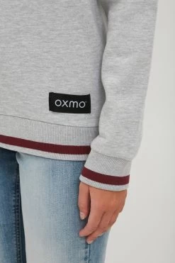 OXMO Sweatshirts Sweatshirt Omaya Dames Grijs Gemêleerd / Wijnrood -Oxmo Winkel 1e49dec5142ba19d08a7ea2ecf44c09d