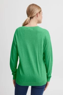 OXMO Fijngebreide Truien Trui Dames Groen -Oxmo Winkel 1eb4df420960cf0cbe260efee023c868