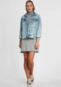 OXMO Mini Jurken Jurk Winala Dames Grijs -Oxmo Winkel 1ec95cb6b3cb8e2eb60f67035a9ee757