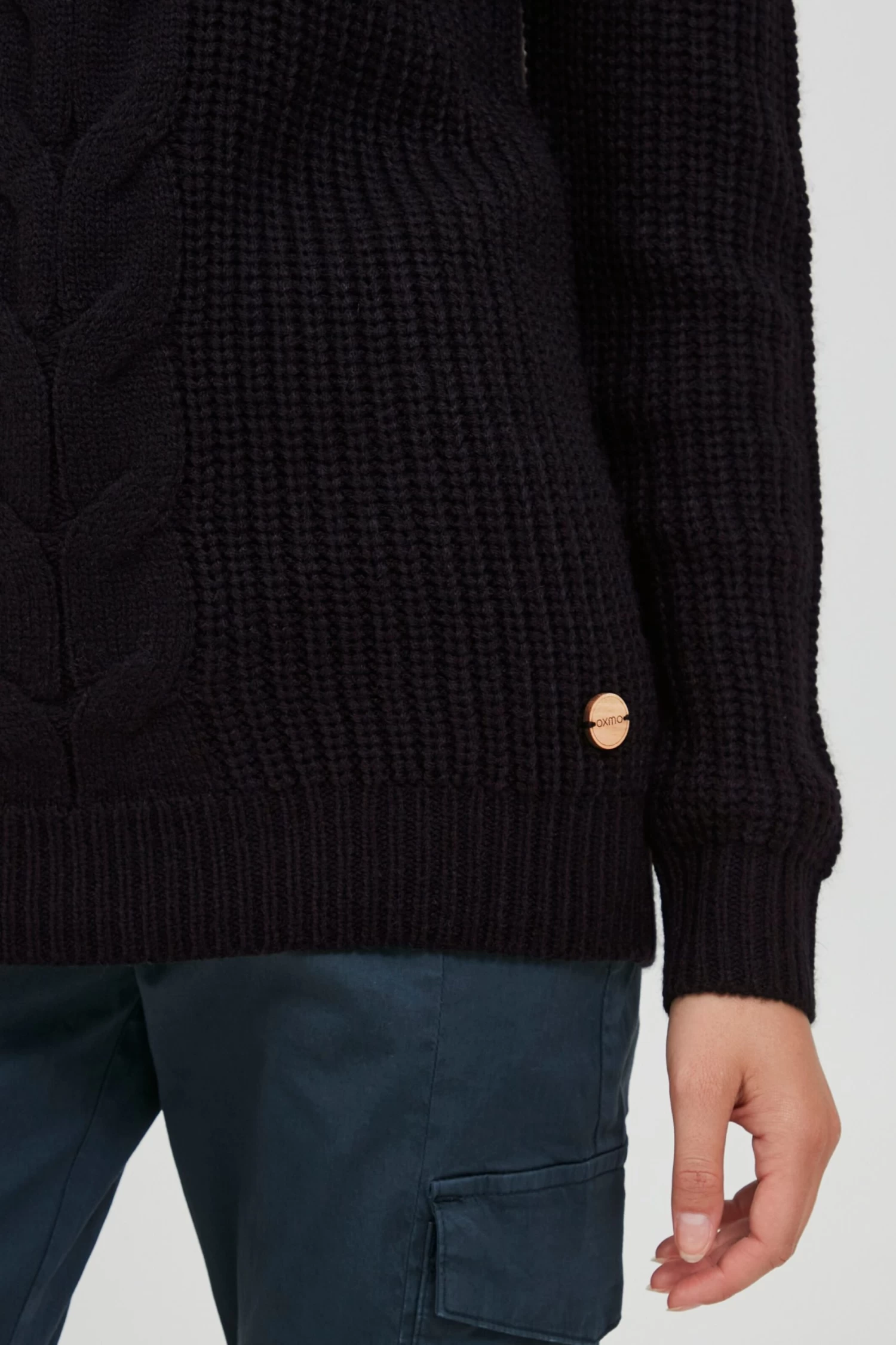 OXMO Fijngebreide Truien Trui Natasja Dames Zwart 8 OXMO Fijngebreide Truien Trui Natasja Dames Zwart - Afbeelding 6