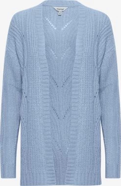 OXMO Vesten Gebreid Vest Cle Dames Hemelsblauw