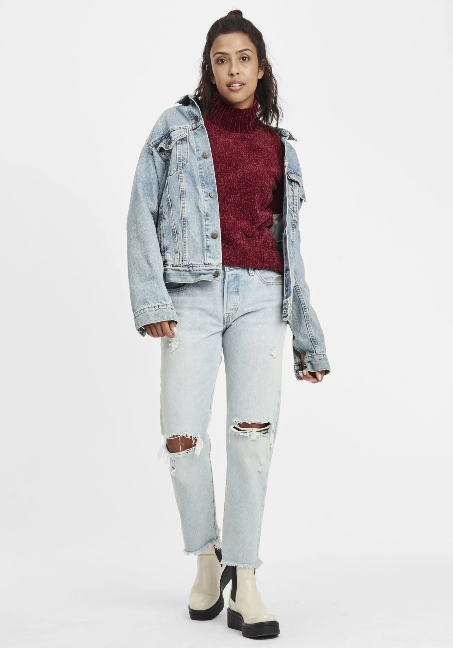 OXMO Fijngebreide Truien Trui Estella Dames Rood 5 OXMO Fijngebreide Truien Trui Estella Dames Rood - Afbeelding 3