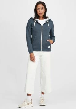 OXMO Sweatvesten Sweatvest Binja Dames Blauw -Oxmo Winkel 24558d2fdd0575173844baed9e43be4a