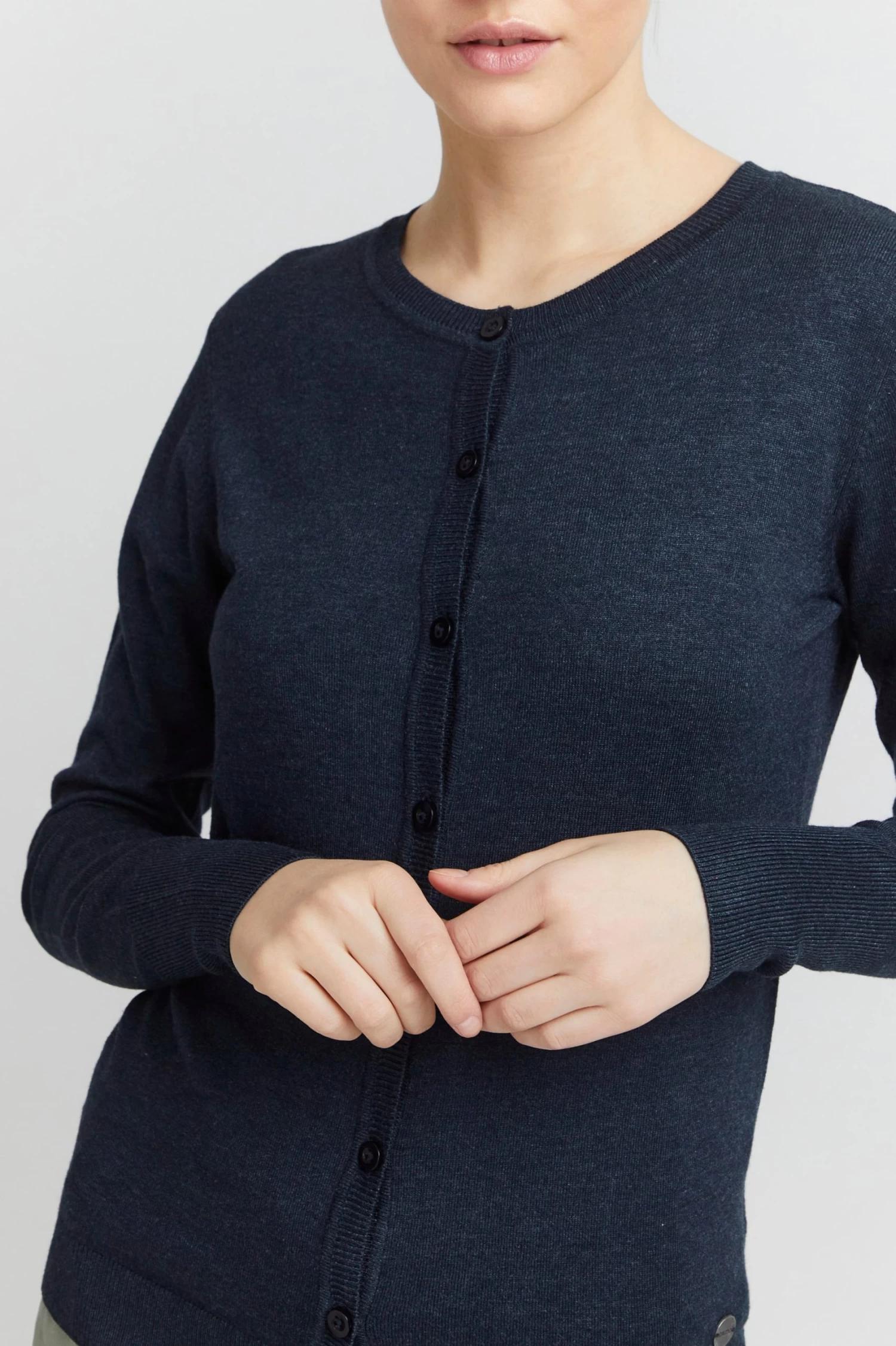 OXMO Vesten Gebreid Vest Hlin Dames Donkerblauw 7 OXMO Vesten Gebreid Vest Hlin Dames Donkerblauw - Afbeelding 5