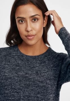 OXMO Mini Jurken Jurk Natti Dames Blauw / Navy -Oxmo Winkel 25f5bf8e9e19711309621c1eb1ca499c