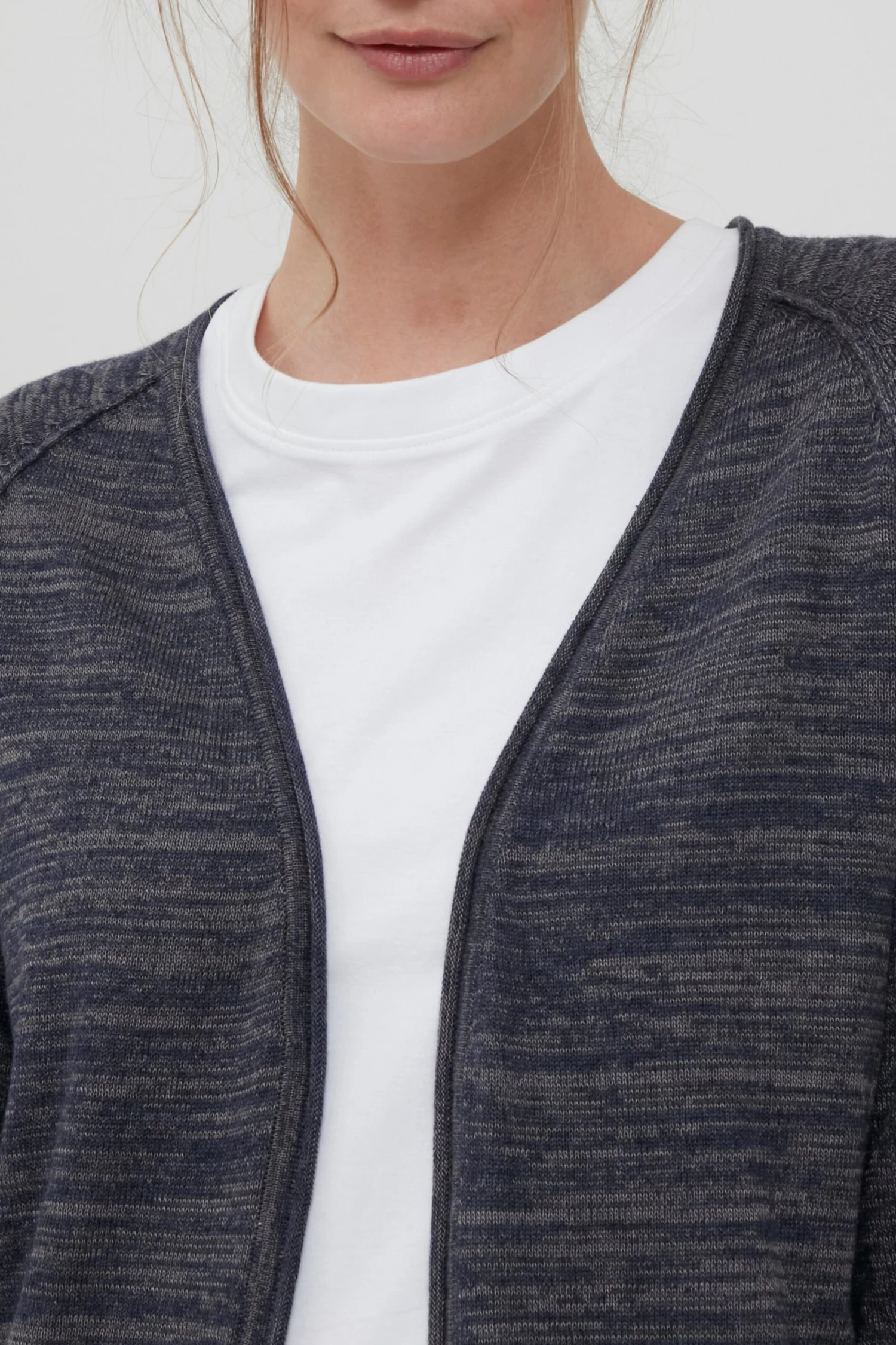 OXMO Vesten Gebreid Vest Danila Dames Blauw 7 OXMO Vesten Gebreid Vest Danila Dames Blauw - Afbeelding 5