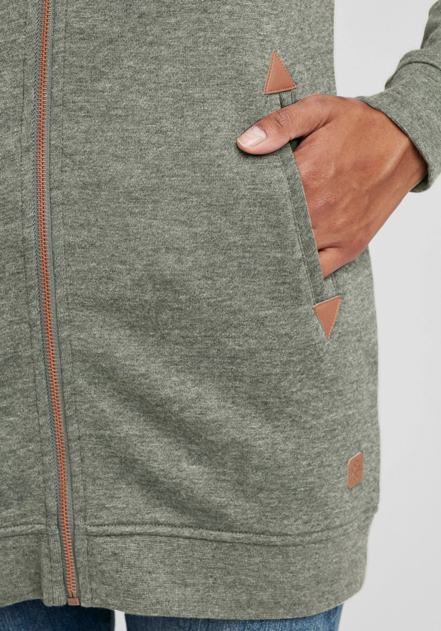 OXMO Sweatvesten Sweatvest Vicky Dames Groen 8 OXMO Sweatvesten Sweatvest Vicky Dames Groen - Afbeelding 6