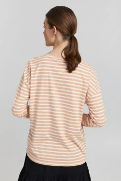 OXMO Longsleeves Shirt Stefka Dames Rosa / Offwhite -Oxmo Winkel 29c61f207323ebf80f581d0cce0b6941