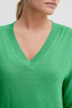 OXMO Fijngebreide Truien Trui Dames Groen -Oxmo Winkel 29ddf16a30180970b2a4bdc73fdd4e02