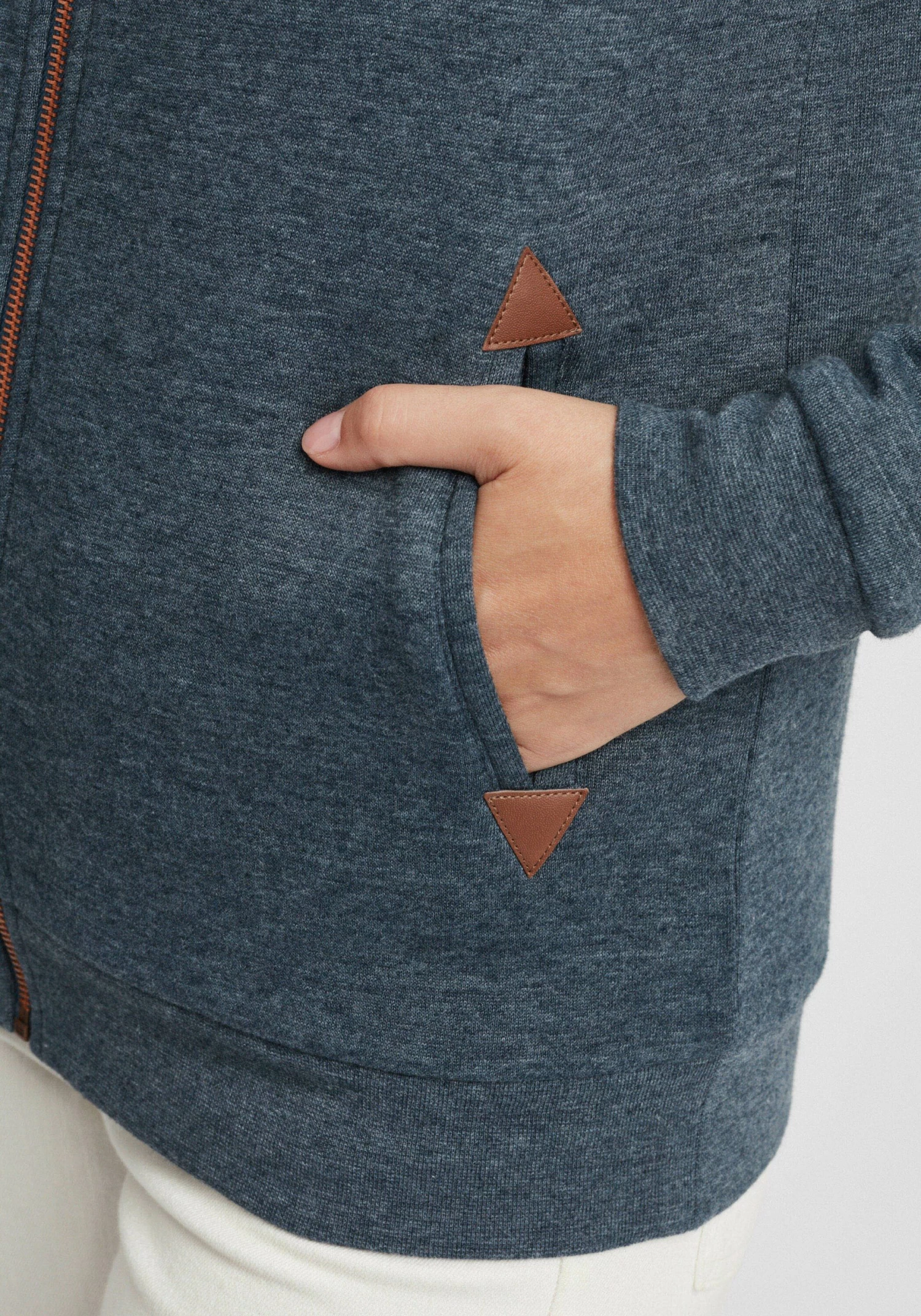 OXMO Sweatvesten Sweatvest Vicky Dames Blauw 8 OXMO Sweatvesten Sweatvest Vicky Dames Blauw - Afbeelding 6