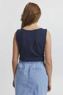 OXMO Mouwloze Shirts Top Dames Indigo -Oxmo Winkel 3149689c2138a4a72c59bc83b29a8e22