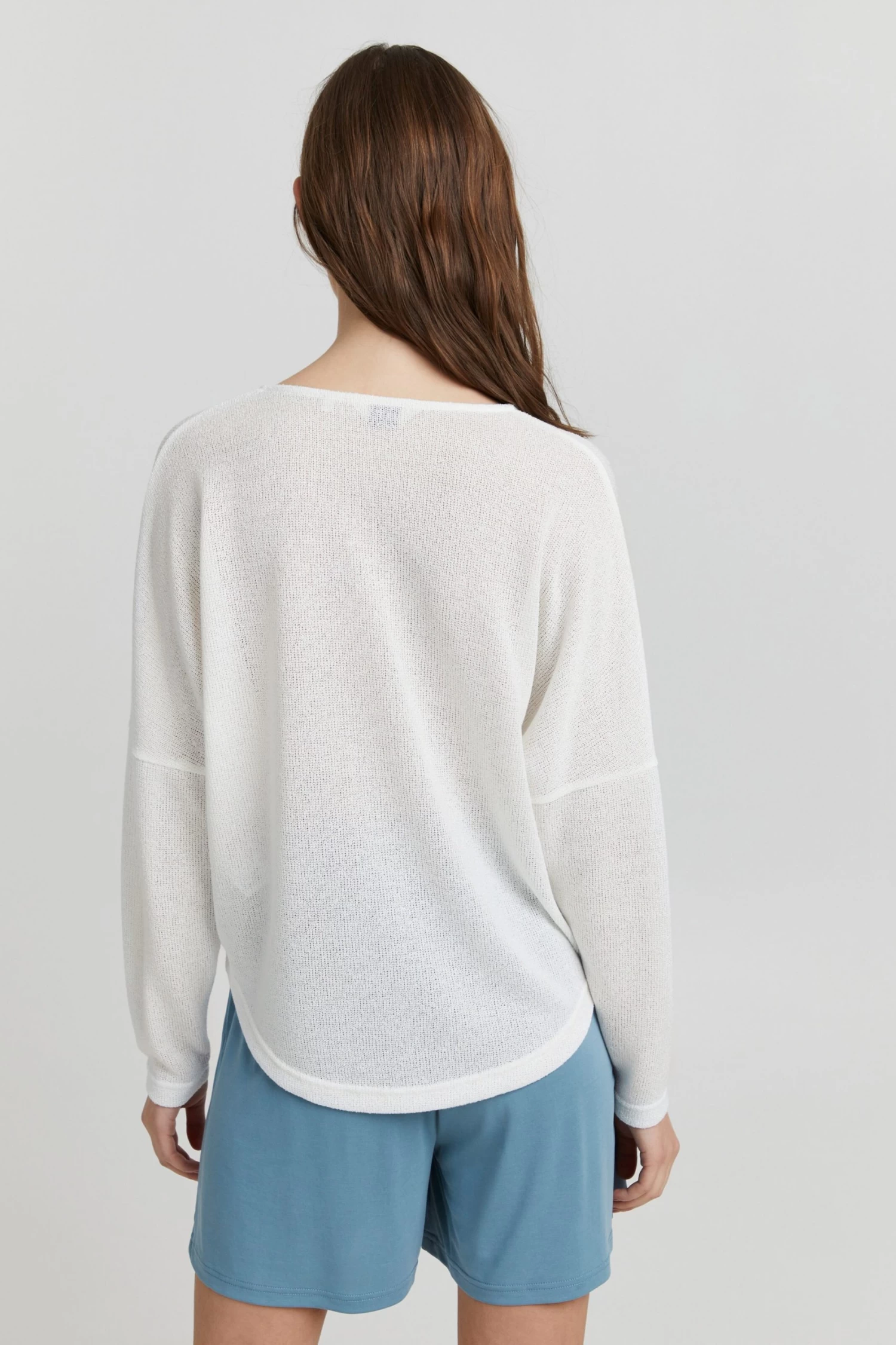 OXMO Basic Truien Trui KATLA Dames Wit / Offwhite 6 OXMO Basic Truien Trui KATLA Dames Wit / Offwhite - Afbeelding 4