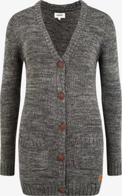 OXMO Vesten Gebreid Vest Philemona Dames Grijs