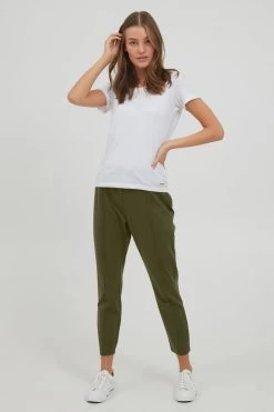OXMO Pantalons Regular Broek Dames Donkergroen -Oxmo Winkel 354612fa3249859477a513624cca0d02