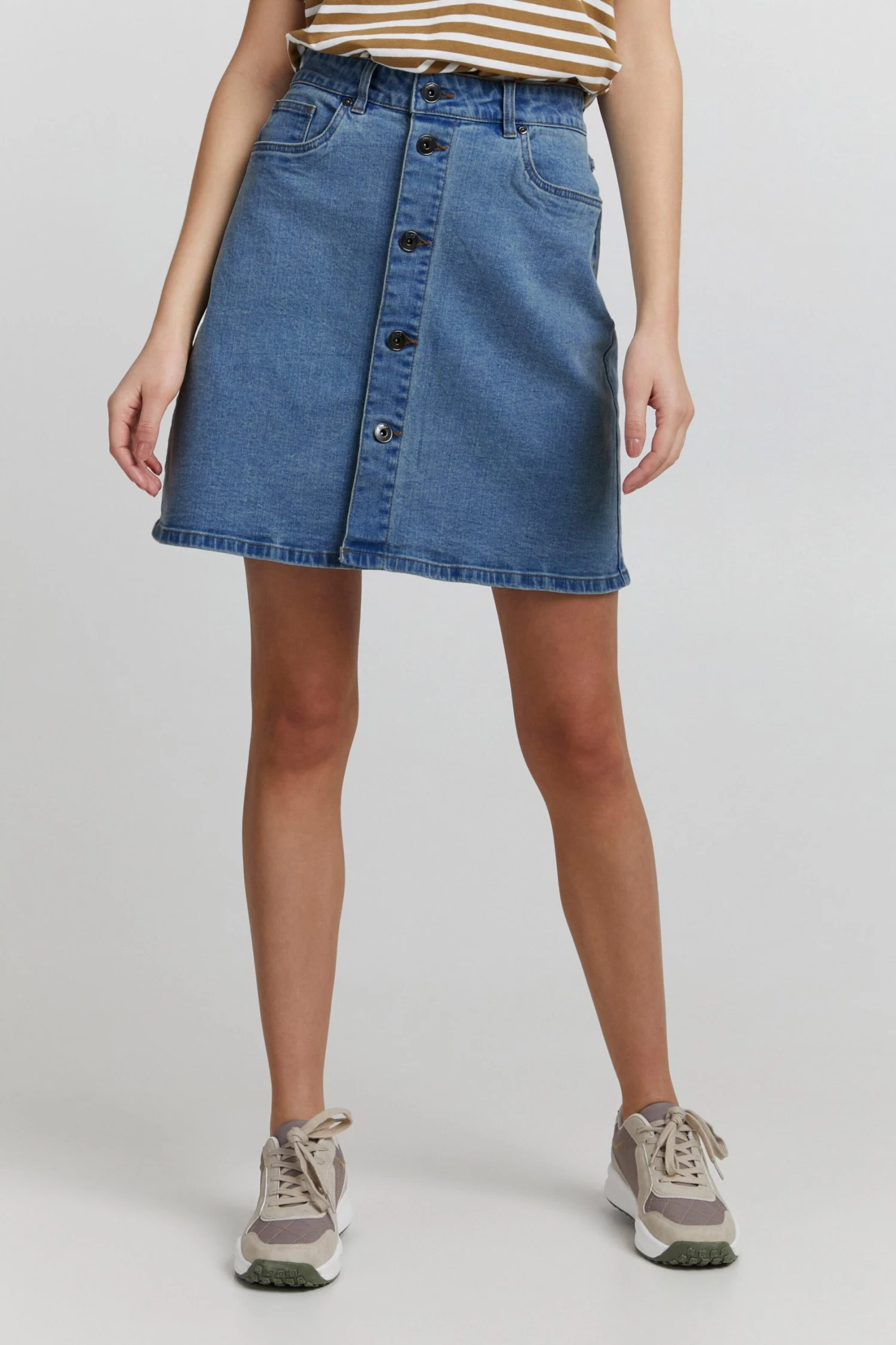 OXMO Mini Rokken Rok FRIGGA Dames Blauw 4 OXMO Mini Rokken Rok FRIGGA Dames Blauw - Afbeelding 2