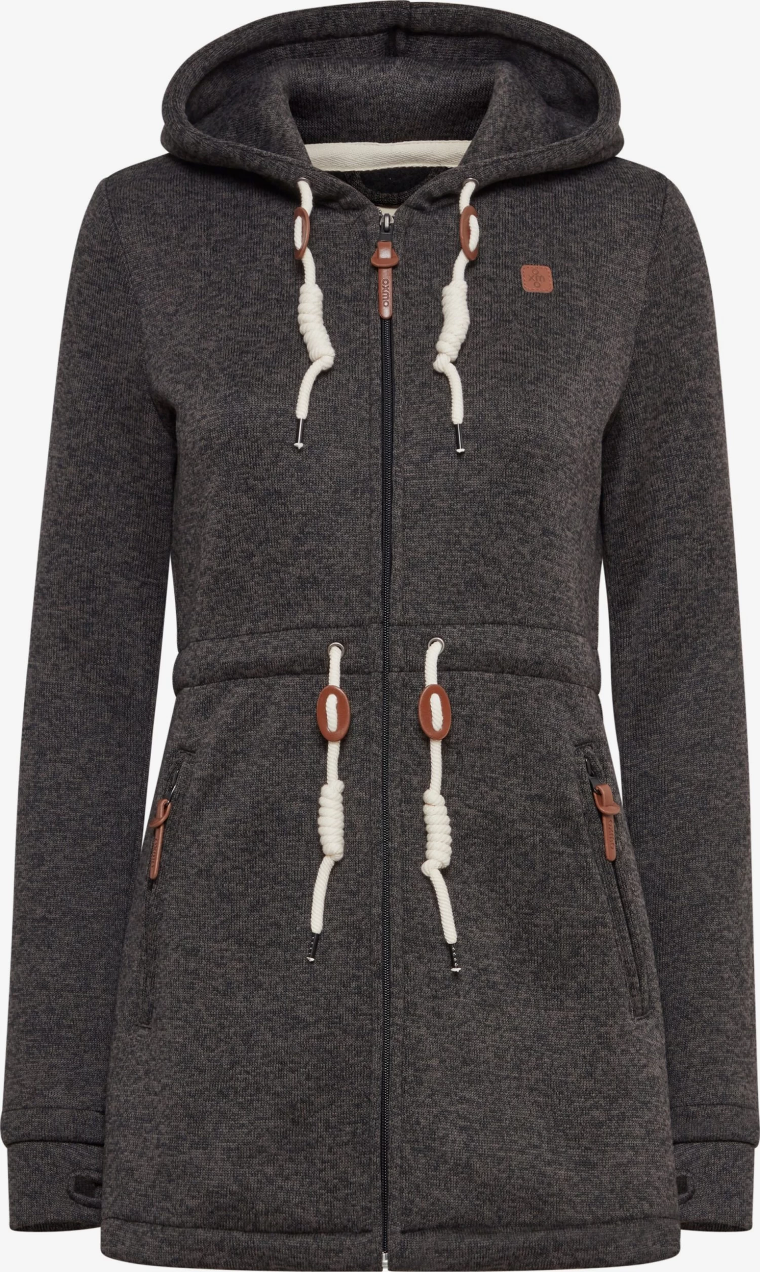 OXMO Sweatvesten Sweatvest Thora Dames Zwart 3 OXMO Sweatvesten Sweatvest Thora Dames Zwart