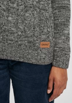 OXMO Fijngebreide Truien Trui Phia Dames Grijs / Donkergrijs -Oxmo Winkel 361840015ad0c1071938beb9cc2054aa