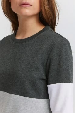 OXMO Mini Jurken Jurk Sweat Dames Donkergrijs -Oxmo Winkel 36d4a28b59dc36ef2250be8afea81794