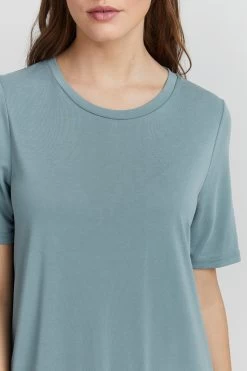 OXMO Jerseyjurken Jurk BRINJA Dames Smoky Blue -Oxmo Winkel 374e94dfb5c2887be22dd86488525b1f