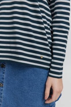 OXMO Longsleeves Shirt Stefka Dames Donkerblauw / Offwhite -Oxmo Winkel 38ab8cceaf5b0be5987364b366603c89