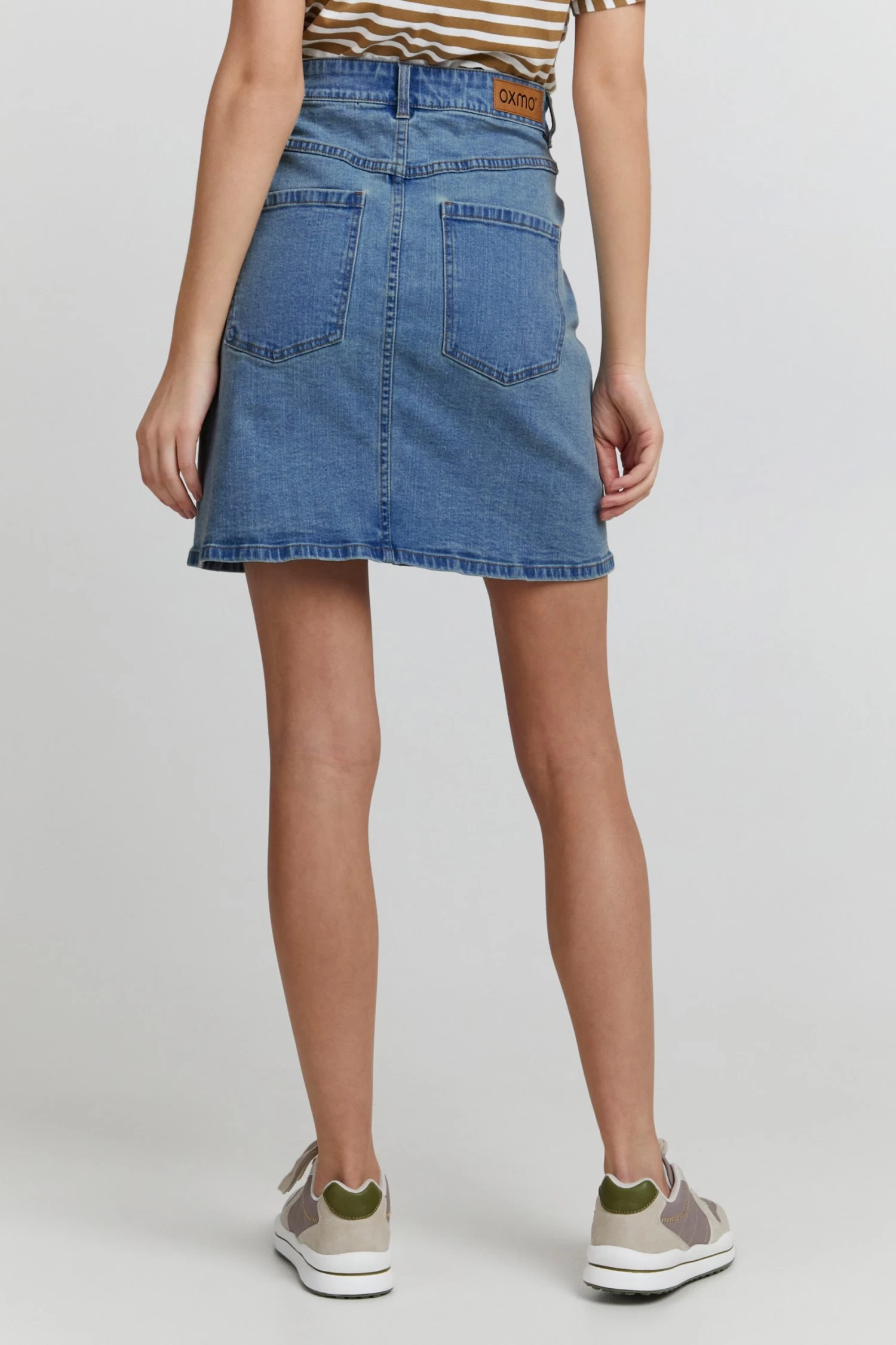 OXMO Mini Rokken Rok FRIGGA Dames Blauw 6 OXMO Mini Rokken Rok FRIGGA Dames Blauw - Afbeelding 4