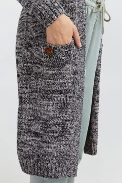 OXMO Vesten Gebreid Vest Philetta Dames Zwart Gemêleerd -Oxmo Winkel 3a4bae4836f6e0d2c96d59b1af91004c