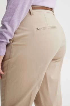 OXMO Pantalons Tapered Broek Dames Beige -Oxmo Winkel 3ac47f9ece4bafc00dc15e1c3c380bb5