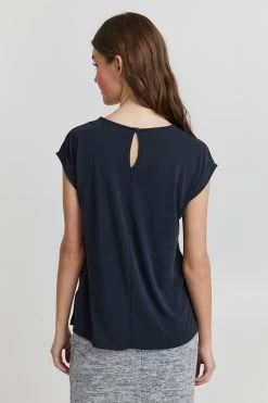 OXMO Blouse Tops Blouse Dames Donkerblauw -Oxmo Winkel 3e5787af738bde454a548aa5ba03b97c