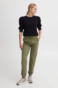 OXMO Pantalons Tapered Broek Oxodette Dames Olijfgroen -Oxmo Winkel 3eeb3a7289c9fd3d9f0b83a649abd006